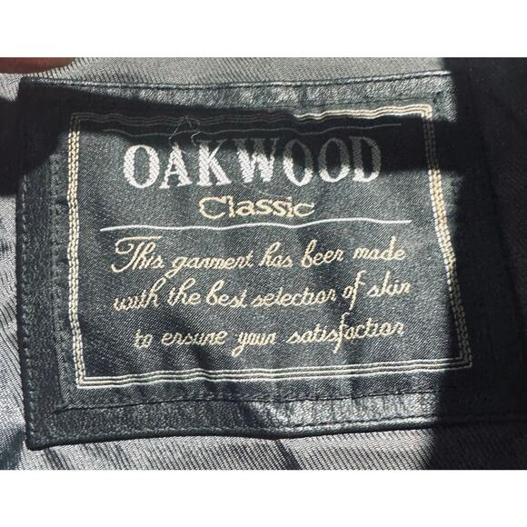 Men's Vintage Oakwood Classic Genuine Black Leather Heavy Jacket Size XXL - Picture 9 of 10